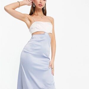 ASOS satin cutout dress